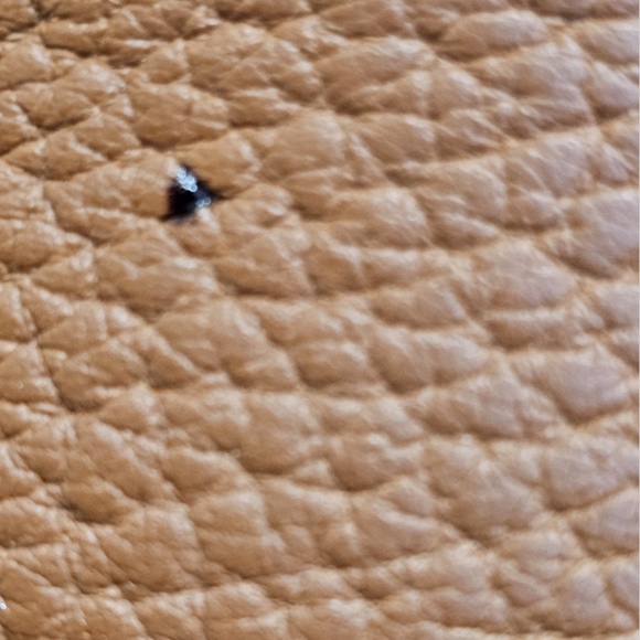 Dooney & Bourke Pebble Grain Leather Domed Satchel Tan Caramel Purse Handbag - Picture 7 of 16